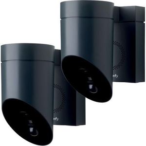 Somfy 1870472 – Duo Pack Outdoor Camera (Grijs) - Full HD camera met nachtzicht en krachtige sirene (110 dB)