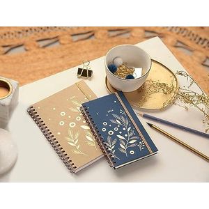 Exacompta - 1608050E - Plantaardige spiraal 16S weekplanner - 9 x 16 cm - januari tot december 2024 - Kleur: kraftbruin