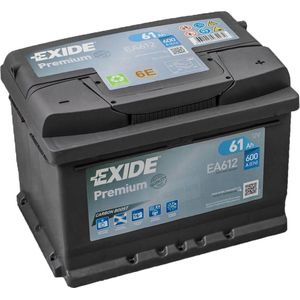 Exide - Premium EA612 - Accu - 61 Ah - Carbon Boost Technologie