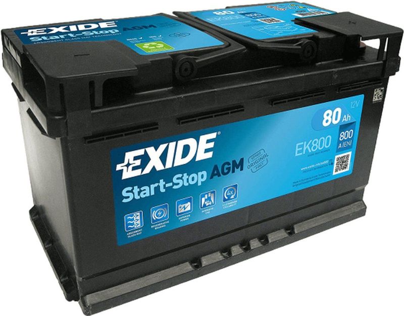 Exide Technologies EK820 - Autoaccu - 12V - 82Ah - AGM