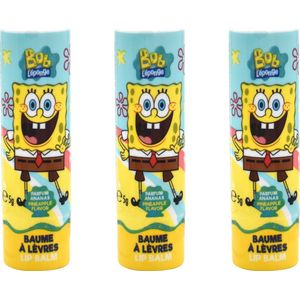 SpongeBob Lippenbalsem - Set van 3 - 5 gr - Vegan