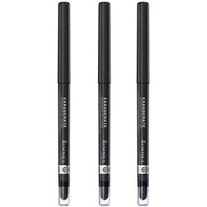 3x Rimmel Exaggerate Full Colour Eye Definer 261 Zwart