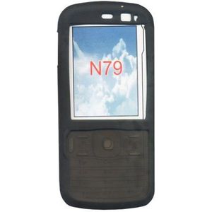 Bluetrade siliconen hoes zwart voor Nokia N75