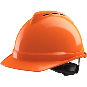 MSA V-Gard 500 veiligheidshelm - geventileerd - draaiknop Oranje