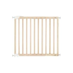Badabulle Deco Pop, uitschuifbaar houten babyhekje, 63 tot 106 cm breed, babydeur met druk of schroef en traphekjes, naturel