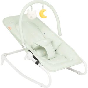 BADABULLE Opvouwbare Ligstoel - Korstmos - Comfortabele Fleece Hoes - 5 Verstelbare Standen