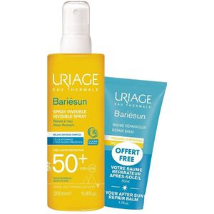 Uriage Bariésun Invisible Spray - Zeer Hoge Bescherming SPF50+ - 200 ml - Herstelbalsem 50 ml
