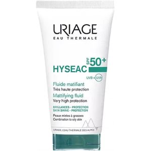 Uriage - Hyseac Mattifying Fluid - Zonnebrand - SPF50+ - Hypoallergeen