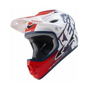 integraalhelm kenny down hill grafiek wit rood blauw
