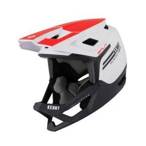 kenny split volgelaatshelm wit rood