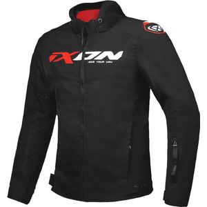 Ixon - Fierce - Textiele Motorjas - Zwart Wit Rood