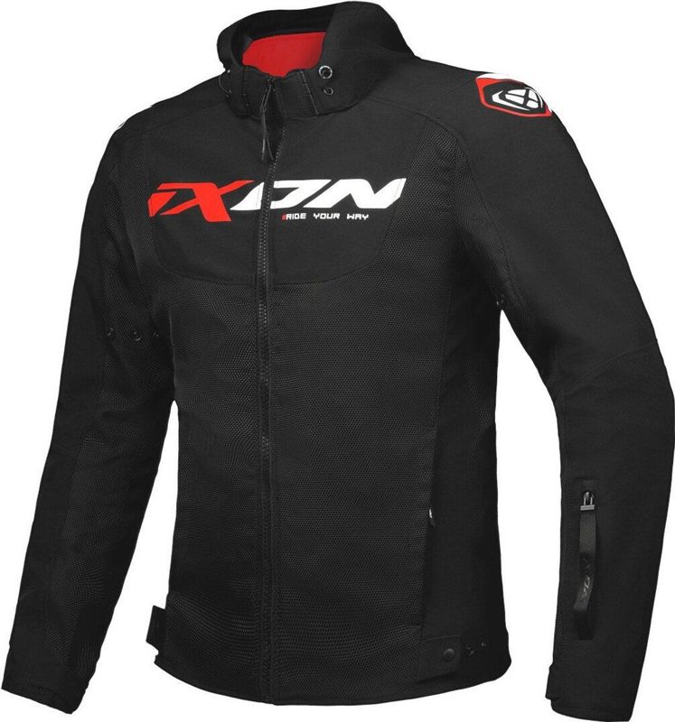 Ixon - Fierce - Textiele Motorjas - Zwart Wit Rood