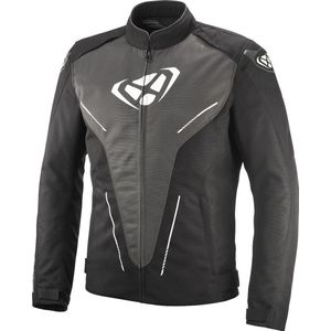 Ixon - Prodigy - Waterdichte Textiele Motorjas - Zwart Antraciet Wit