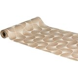 Chaks - Tafelloper - Ginkgo Print - Beige - 100% Polyester - 28 x 300 cm