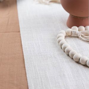 Katoen - Tafelloper - Ivoor - 5 Meter