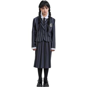 Kostuum - Zwart - Polyester - Officieel Wednesday Addams Schooluniform