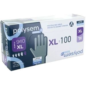 Polysem - Latex Handschoenen - Maat XL - Voor Medisch Gebruik - Poedervrij