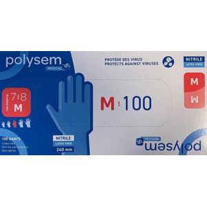 Nitril Onderzoekshandschoenen - Blauw - Medische Kwaliteit - Verpakt per 100 Stuks