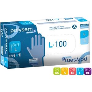 Nitril Onderzoekshandschoenen - Blauw - L - Medische Kwaliteit - Poeder- en Latexvrij - Verpakt per 100 Stuks