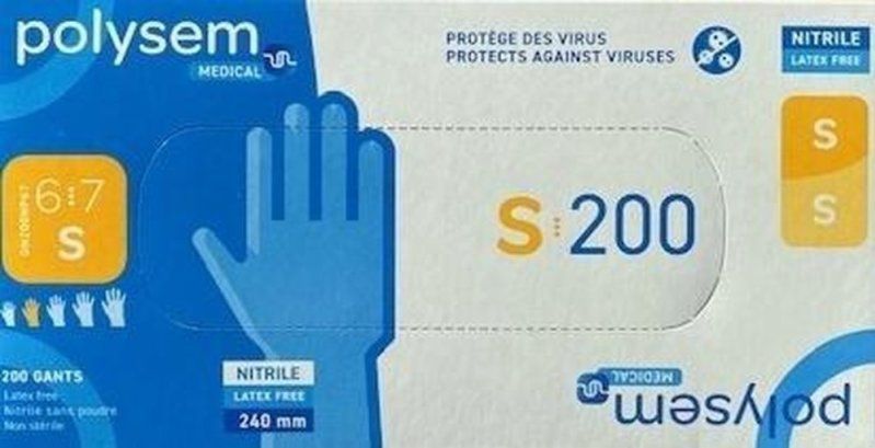 Polysem - Nitril Handschoenen - 200ST - Nitril voor Voedselindustrie en Medisch Gebruik