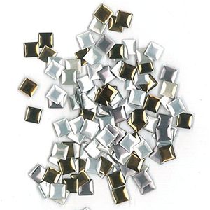 Toga MEC073 spijkers om op te strijken, vierkant, 1 x 1 x 0,1 cm, metaal, zilver/brons/antraciet, 120 stuks