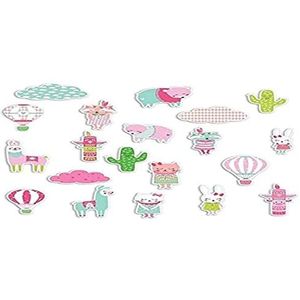 Toga geboorte CH77, Leonard & Josephine chipboardvormen, meerkleurig, 7 x 0,3 cm, 20 stuks