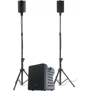 Audiophony - MOJO1042App - Actief PA Systeem - Zwart - Inclusief Statieven en Kabels