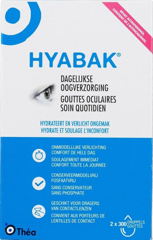 Hyabak Oogdruppels duopack - 2 x 10 ml