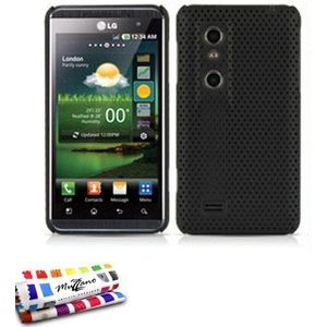 Muzzano Harde schaal voor LG Optimus 3D, ultradun, incl. stylus en reinigingsdoek, zwart