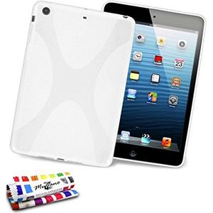 Muzzano Beschermhoesje voor Apple iPad Mini [Le X Premium] [wit] + stylus en reinigingsdoek van Muzzano®, schokbestendig, elegant en duurzaam