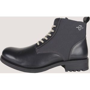 Helstons Deville Leather Armalith Black Grey Shoes Laars