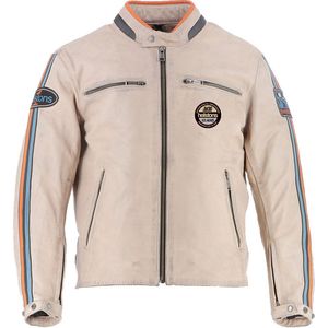 HELSTONS Ace (10 Years) Motorjas - Beige - Leren - Vintage Stijl
