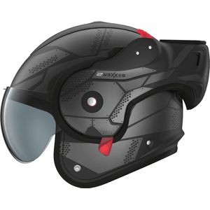 ROOF - RO9 BOXXER 2 KENDO MATT BLACK - STEEL - Maat XL - Systeemhelmen - Scooter helm - Motorhelm - Zwart - ECE 22.06 goedgekeurd - Scooterhelmen mannen en vrouwen.