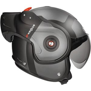 ROOF - RO9 BOXXER 2 BOND MATT TITAN - BLACK - Maat XS - Systeemhelmen - Scooter helm - Motorhelm - Zwart - ECE 22.06 goedgekeurd - Scooterhelmen mannen en vrouwen.