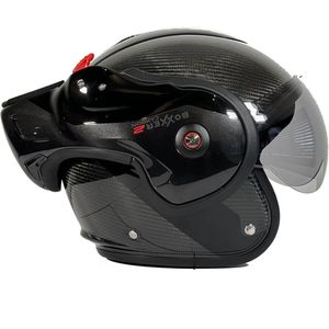 ROOF - RO9 BOXXER 2 CARBON WONDER BLACK - Maat XL - Integraal helm - Scooter helm - Motorhelm - Zwart - Scooterhelmen mannen en vrouwen.