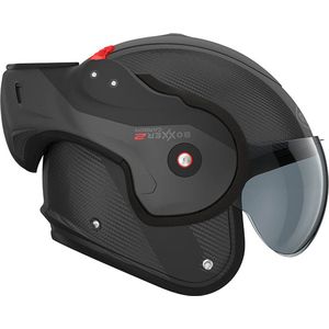 ROOF - RO9 BOXXER 2 CARBON WONDER BLACK - Maat XXL - Integraal helm - Scooter helm - Motorhelm - Zwart - Scooterhelmen mannen en vrouwen.
