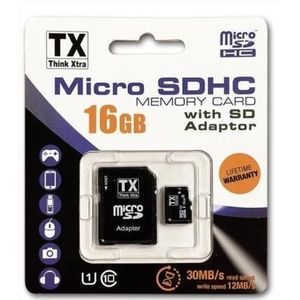 Microsd 16 Gb Con Adattarore Classe 10
