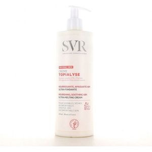 SVR - Topialyse Body & Face Cream - Voor Gevoelige en Droge Huid - Voedt en Kalmeert 48 uur - Niet Vet & Niet plakkerig - Verrijkt met Sheaboter - 98% Natuurlijke Ingrediënten - 400 ml