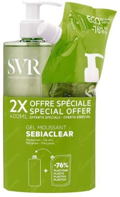 SVR - Sebiaclear - Gezichtsreiniger - 400 ml - Zeepvrije Reiniger