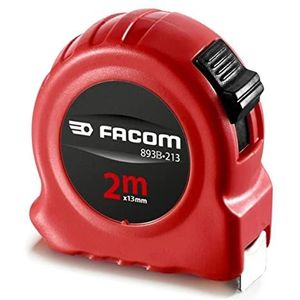 FACOM Meetlint, 2 m x 13 mm, rood, met zeer sterke nylon coating, 893B.213Pb