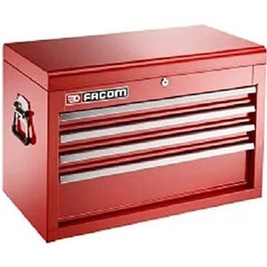 Facom BT.C4TA gereedschapskoffer, metaal, 4 laden, rood