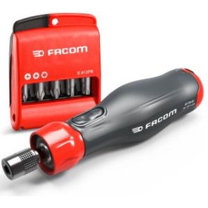 Facom ATPA4V.J12APB E-PROTWIST elektrische schroevendraaierset [12-delig] USB-C oplaadbaar - Phillips , Pozidriv , Torx