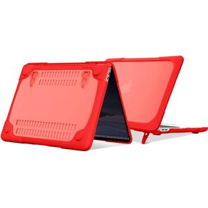 Geschikt voor MacBook Pro 13'' 2020 Full Protection Rigid Soft Contour Case Rood
