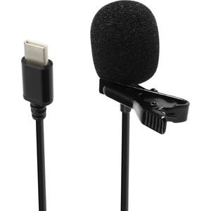 Lavalier Microfoon USB-C Omnidirectioneel Windscherm 1.5m Puluz