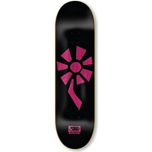 Flower Power Skateboard Deck 8.25 x 32.12 Zwart/Roze
