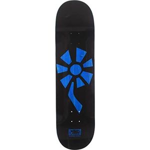 Skateboard Flower Power 8,5 x 32,38 cm, wit/blauw