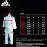 Adidas boxing judopak in de kleur wit/blauw.