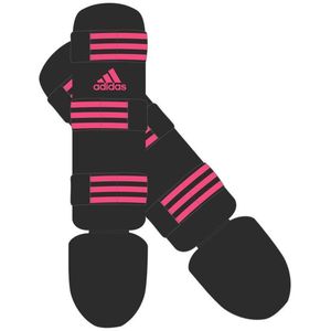 Adidas boxing shin vechtsport scheenbeschermer in de kleur zwart/roze.