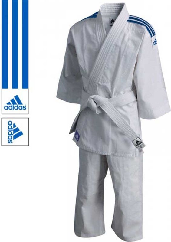 Adidas - Judopak J200 Evolution - Wit/Blauw - 100 cm