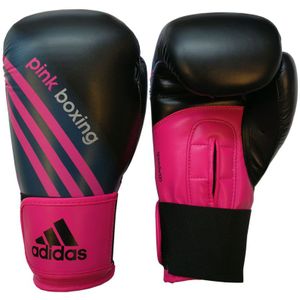 adidas (Kick)Bokshandschoenen Zwart/Shock Pink PinkBoxing 12 oz